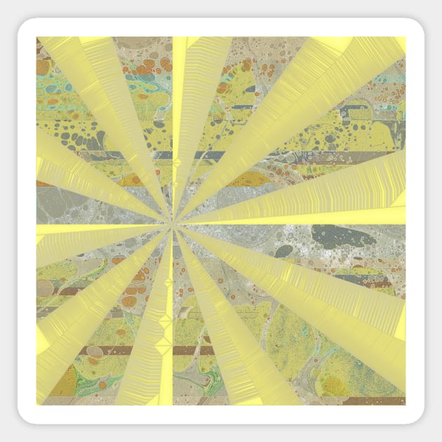 Abstract Sunshine on a Rainy Day #2 Sticker by MarbleCloud